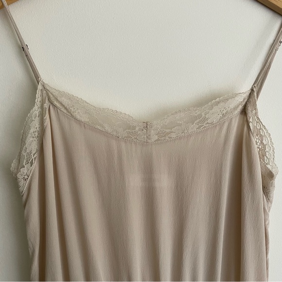 Anine Bing Silk Mini Slip Dress in Nude - Picture 5 of 12